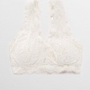 Aerie Plunge Bralette Ivory Size XL